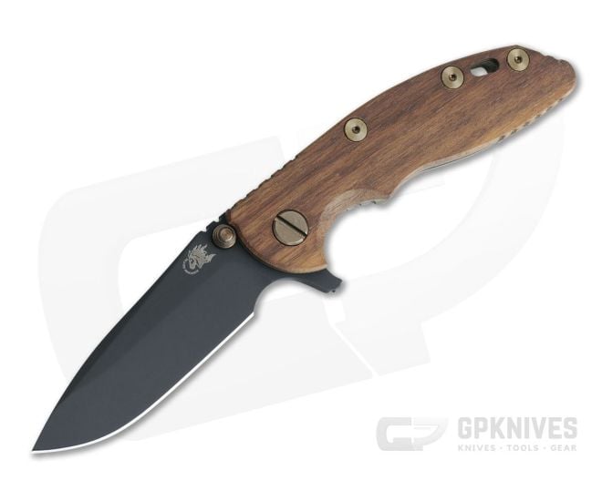 Hinderer XM-18 3" Vintage Series GEN 6 Parkerized O1 Spear Point Smooth Walnut Battle Green Tri-Way Pivot Flipper 0766 - HK-0766