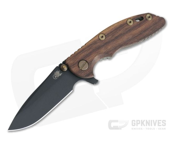 Hinderer XM-18 3" Vintage Series GEN 6 Parkerized O1 Spear Point Smooth Walnut Battle Green Tri-Way Pivot Flipper 0771 - HK-0771