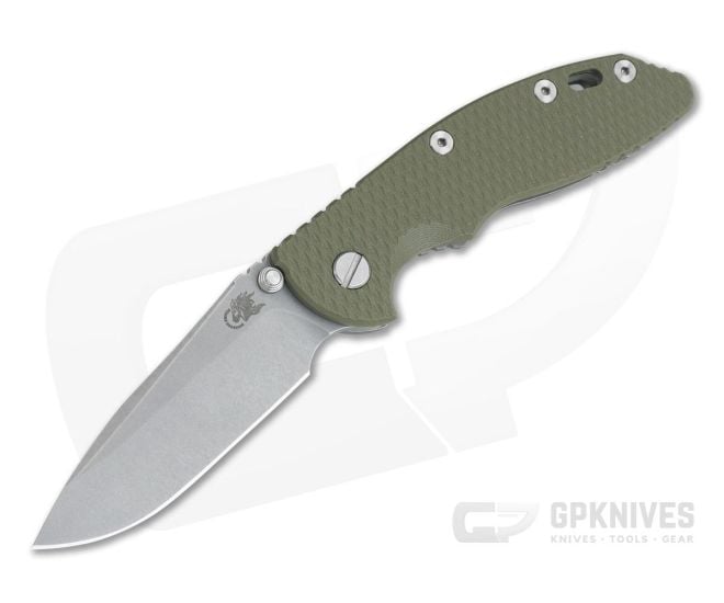 Hinderer Knives XM-18 3.5" Green NoN Flipper Tri-Way 20CV Spear Point Working Finish - HK-0778