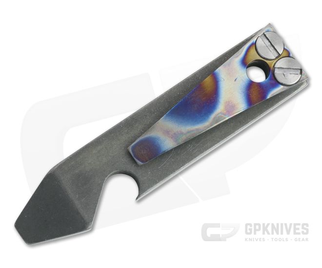 Ti Survival Exo Pry Titanium Pry Bar and Bottle Opener w/ Random Flamed Clip - TS-077