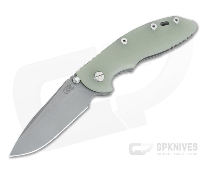 Hinderer Knives XM-18 3.5" Translucent NoN Flipper Tri-Way 20CV Spear Point Working Finish - HK-0780