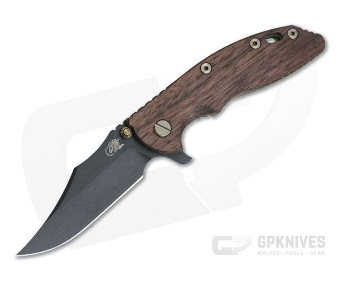 Hinderer XM-18 3.5" Vintage Series Parkerized O1 Bowie Smooth Walnut Battle Green Tri-Way Pivot Flipper 0790 - HK-0790