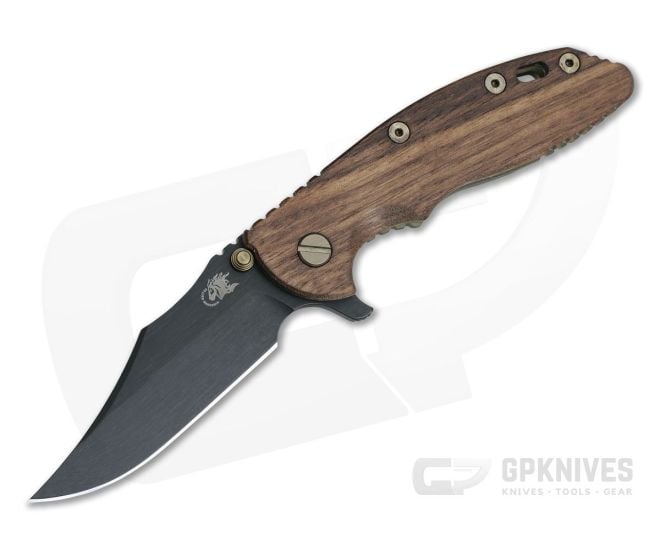 Hinderer XM-18 3.5" Vintage Series Parkerized O1 Bowie Smooth Walnut Battle Green Tri-Way Pivot Flipper 0791 - HK-0791