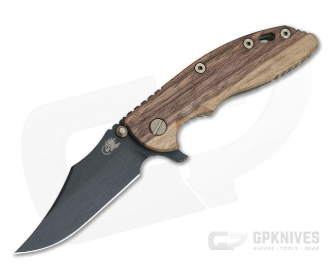Hinderer XM-18 3.5" Vintage Series Parkerized O1 Bowie Smooth Walnut Battle Green Tri-Way Pivot Flipper 0792 - HK-0792