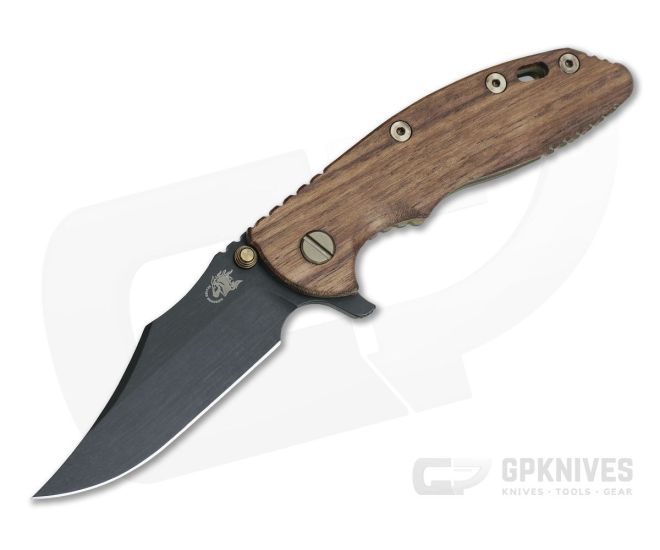 Hinderer XM-18 3.5" Vintage Series Parkerized O1 Bowie Smooth Walnut Battle Green Tri-Way Pivot Flipper 0794 - HK-0794
