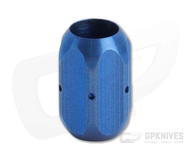 Ti Survival Titanium Lanyard Bead Hex Blue Anodized 079 - TS-079