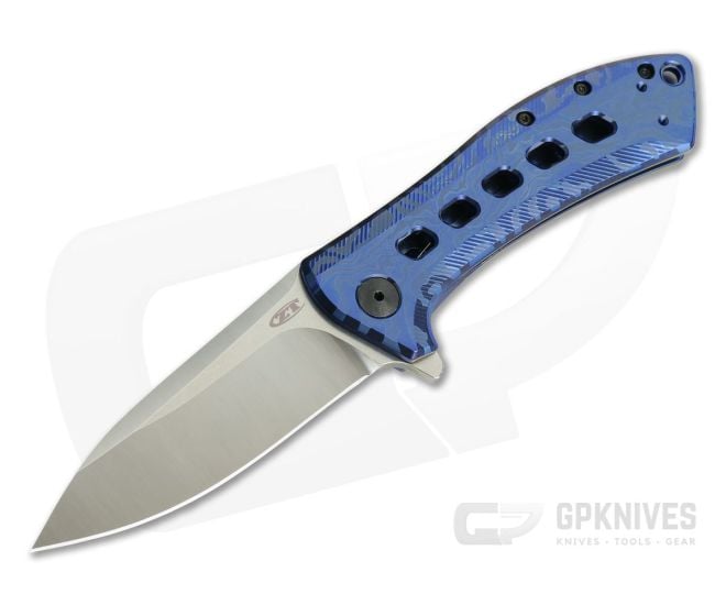 Zero Tolerance 0801TIBLU Blue Anodized Satin M390 Flipper Limited Run - ZT-0801TIBLU