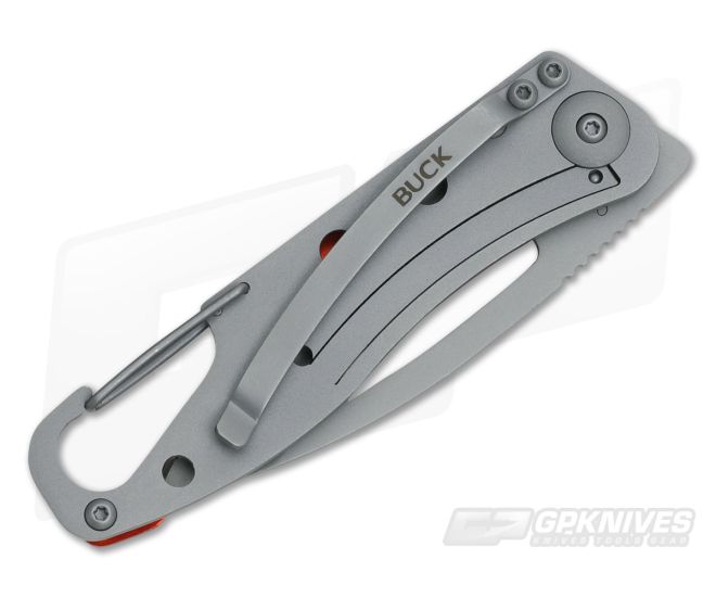 Buck 818 Apex Series Orange Folder 0818ORS Carabiner Clip