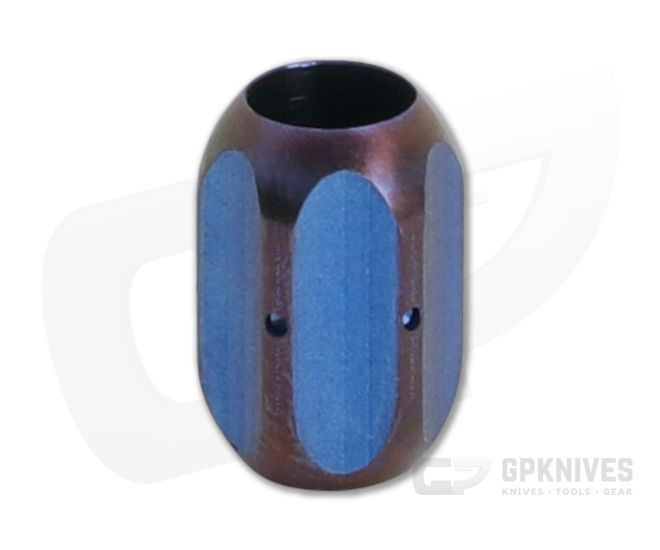 Ti Survival Titanium Lanyard Bead Hex Blue/Purple Anodized 082 - TS-082