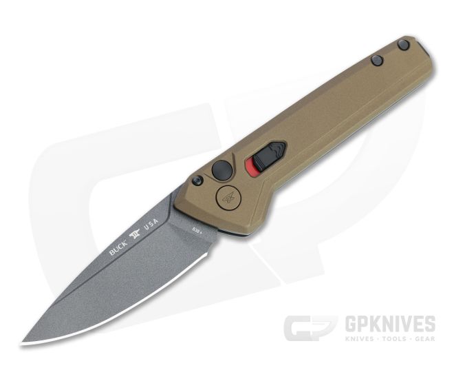 Buck Deploy Automatic Tungsten Gray 154CM Burnt Bronze Aluminum Folder 0838BRS1 - BU-0838BRS1