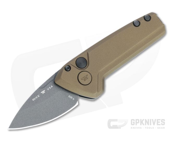 Buck Mini Deploy Automatic Tungsten Gray 154CM Burnt Bronze Aluminum Folder 0839BRS1 - BU-0839BRS1
