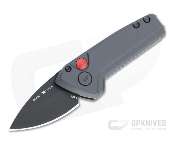 Buck Mini Deploy Automatic Armor Black 154CM Sniper Grey Aluminum Folder 0839GYS1 - BU-0839GYS1