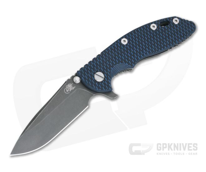 Hinderer XM-18 3.5" Blue/Black G10 Tri-Way Spear Point Battle Black 20CV 0843 - HK-0843