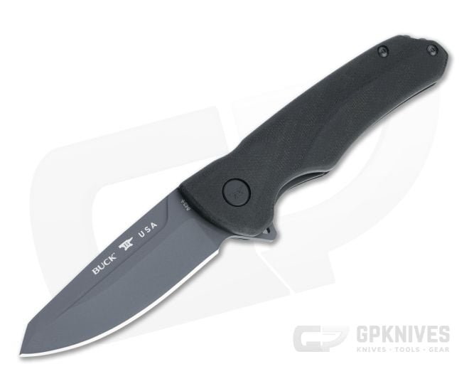 Buck Sprint Ops Flipper Coated S30V Black Canvas Micarta Folder 0843BKS - BU-0843BKS