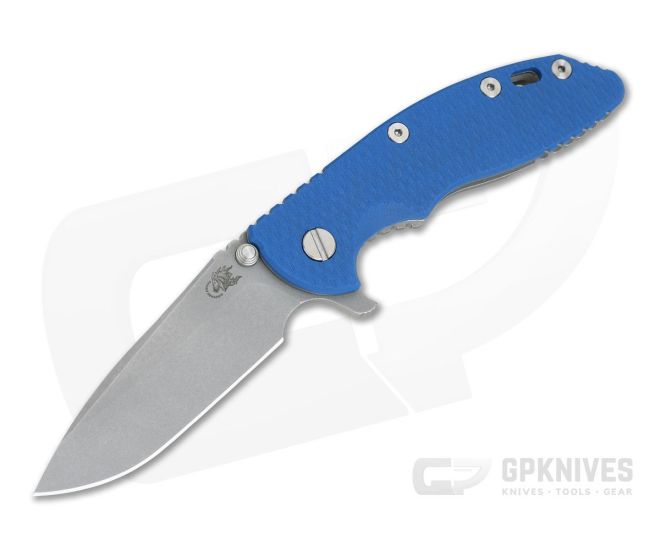 Hinderer XM-18 3.5" Spear Point Working Finish 20CV Blue G10 Tri-Way Flipper 0845 - HK-0845