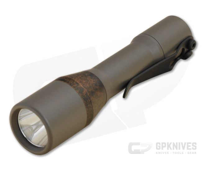 CWF Mini Turbo Earth Brown Cerakote Aluminum Copper Patina Engine Flashlight (Cool White) - CWF-084