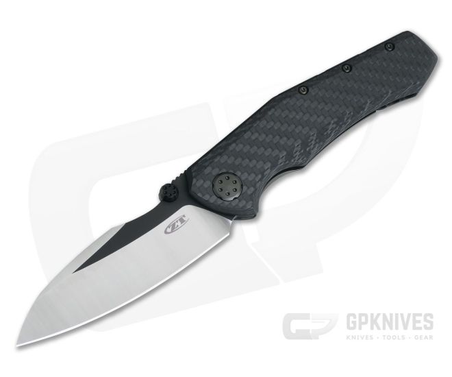 Zero Tolerance 0850CF Sprint Black Carbon Fiber Two-Tone DLC 20CV Folder - ZT-0850CF