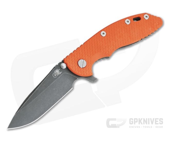 Hinderer XM-18 3.5" Orange G10 Tri-Way Spear Point Battle Black 20CV 0858 - HK-0858