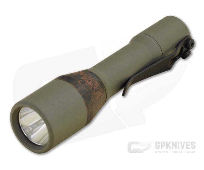 CWF Mini Turbo Moss Green Cerakote Aluminum Copper Patina Engine Flashlight (Cool White) - CWF-086