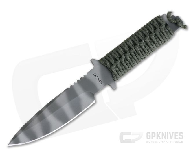 M. Strider Knives MT Mod 10 OD Green Cord Wrap Handle TigerStripe PSF27 Steel - MSK-087