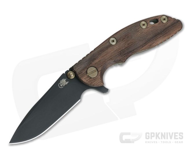 Hinderer XM-18 3" Vintage Series Parkerized O1 Spear Point Smooth Walnut Battle Green Tri-Way Pivot Flipper 0881 - HK-0881