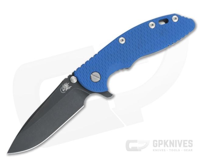 Hinderer XM-18 3.5" Blue G10 Tri-Way Spear Point Battle Black 20CV 0885 - HK-0885