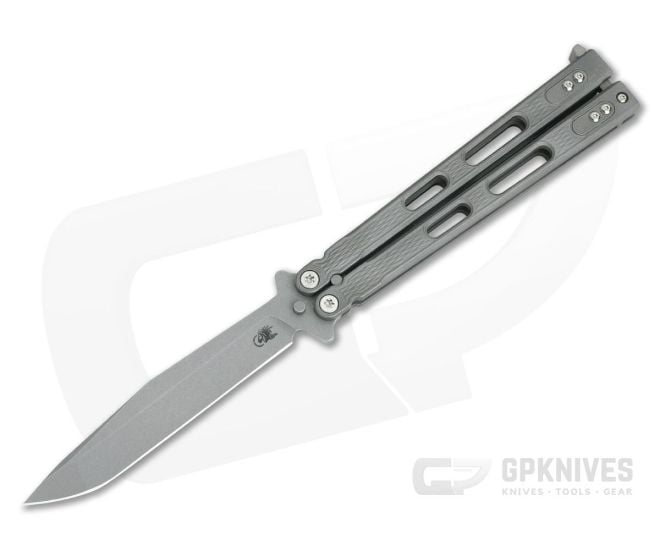 Hinderer Knives Nieves Reserve Gen 3 Titanium Balisong Working Finish S35VN Spanto 0886 - HK-0886