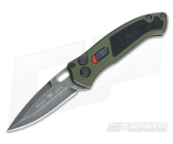 Buck Impact Black Oxide S30V Automatic Cerakote OD Green Aluminum 0898GRS - BU-0898GRS