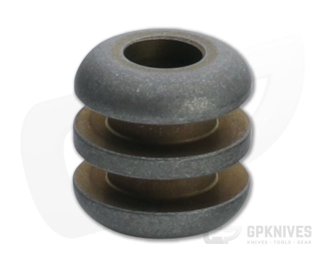 Ti Survival Three Ribbed Titanium Lanyard Bead Stonewashed Copper Grooves - TS-089