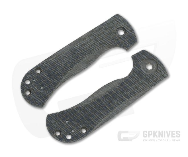 Custom Black Micarta Grid Handle Scale Set for ZT 0909 - AC-0909HNDL-001