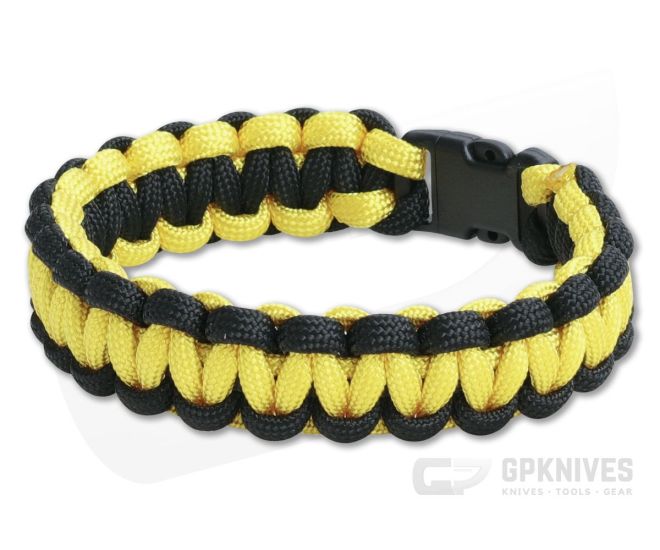 Paracord Bracelet Black and Yellow Large - AC-09222