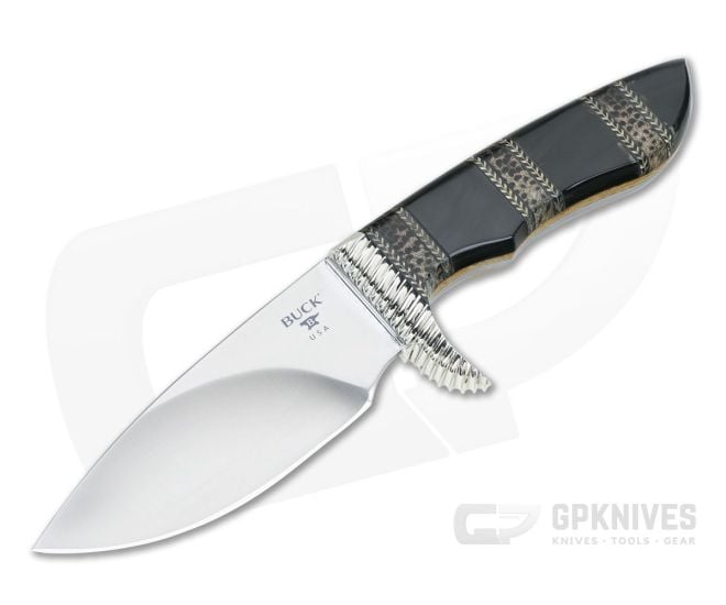 Buck 923 Skinner Legacy LTD Satin 154CM Water Buffalo Horn Palm Wood and Fretted Micarta Fixed Blade 0923BFSLE - BU-0923BFSLE