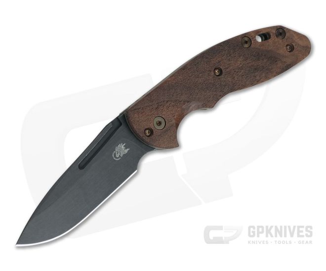 Hinderer XM Slippy Vintage Series Black O1 Spear Point Smooth Walnut Battle Green Slip Joint 0947 - HK-0947