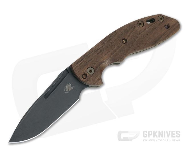 Hinderer XM Slippy Vintage Series Black O1 Spear Point Smooth Walnut Battle Green Slip Joint 0949 - HK-0949