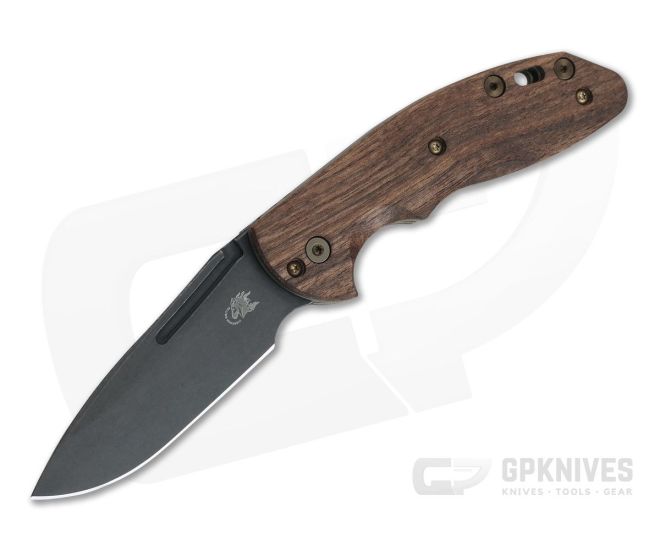 Hinderer XM Slippy Vintage Series Black O1 Spear Point Smooth Walnut Battle Green Slip Joint 0951 - HK-0951