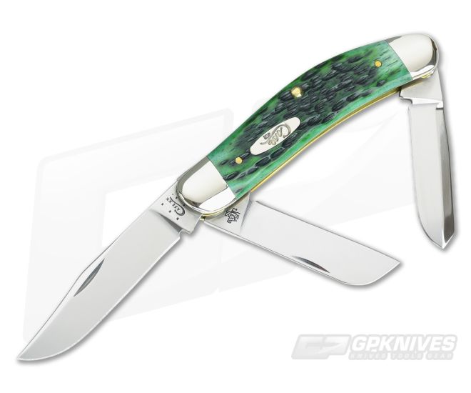 Case Sowbelly Bermuda Green Bone Pocket Worn - CA-09769
