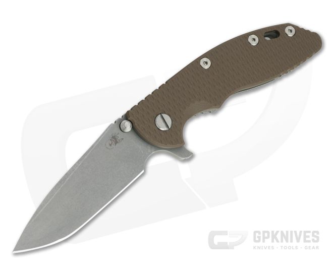 Hinderer XM-18 3.5" Working Finish S45VN Spanto FDE G10 Tri-Way Flipper 0983 - HK-0983