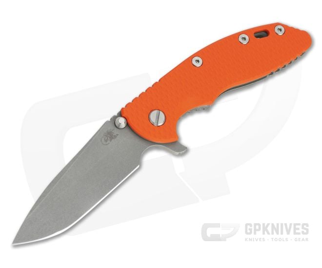 Hinderer XM-18 3.5" Working Finish S45VN Spanto Orange G10 Tri-Way Flipper 0984 - HK-0984