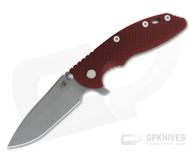 Hinderer XM-18 3.5" Working Finish S45VN Spanto Red G10 Tri-Way Flipper 0985 - HK-0985