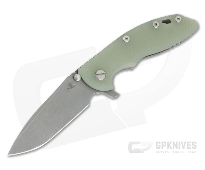 Hinderer XM-18 3.5" Working Finish S45VN Spanto Jade G10 Tri-Way Flipper 0986 - HK-0986