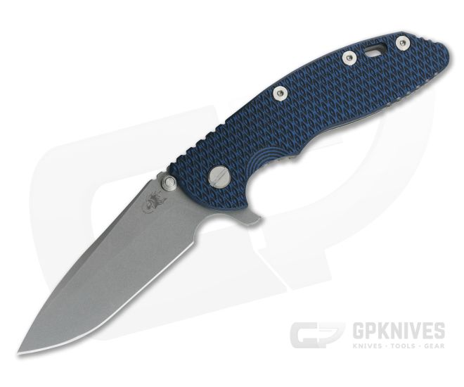 Hinderer XM-18 3.5" Working Finish S45VN Spanto Blue/Black G10 Tri-Way Flipper 0987 - HK-0987