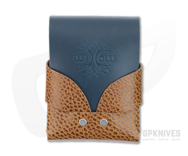 Willow Craft Goods Swaddle Leather Wallet Whiskey Dollaro And Ocean Blue Colorway WCG-09 - WCG-09