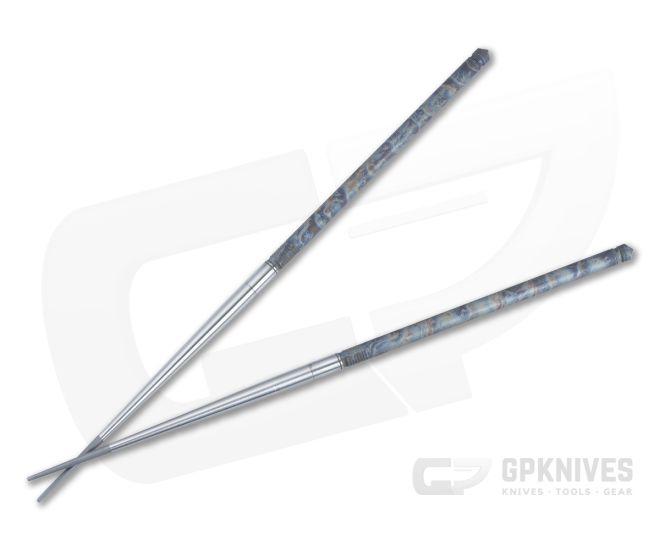 Foltsum 2-Piece Chopsticks Blasted Flame Anodized and Satin Titanium 09 - FLM-09