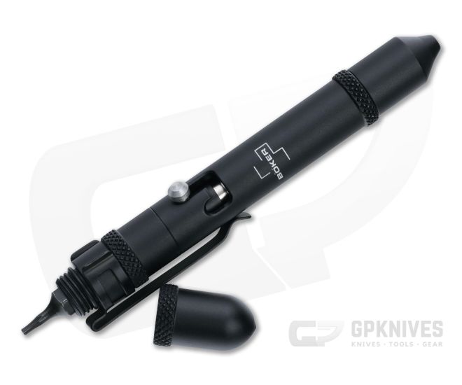 Boker Plus Bit-Pen Black Aluminum Bit Driver Ink Pen 09BO128 - BO-09BO128