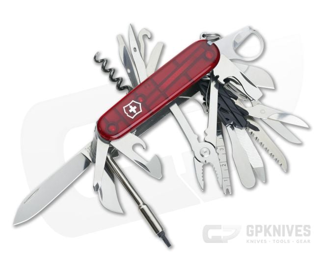 Victorinox SwissChamp XLT Translucent Red Swiss Army Knife 1.6795.XLT-X2 - VN-1.6795.XLT-X2