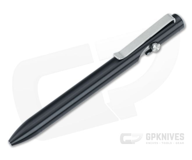 Tactile Turn Short Bolt Action Pen Aluminum Black - TT-10-BA2-AAL-BLA