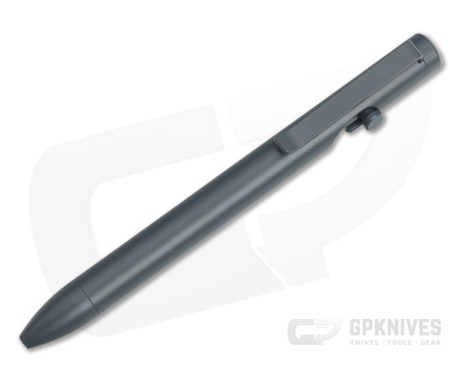 Tactile Turn Short Bolt Action Pen Tonal Slate Titanium - TT-10-BA2-TTM-SLA