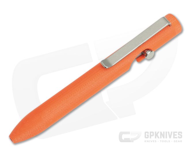 Tactile Turn Mini Bolt Action Pen Orange G10 - TT-10-BA3-GOR-TTM