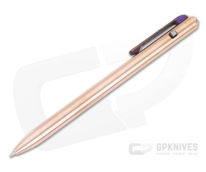 Tactile Turn Standard Slim Side Click Pen Copper Timascus Clip - TT-10-SS1-COP-DAM