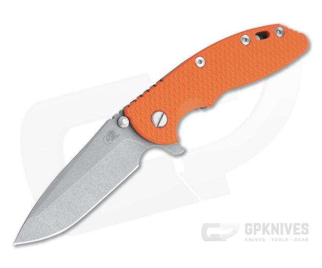 Hinderer XM-18 3.5" Working Finish S45VN Spanto Orange G10 Battle Bronze Tri-Way Flipper 1000 - HK-1000